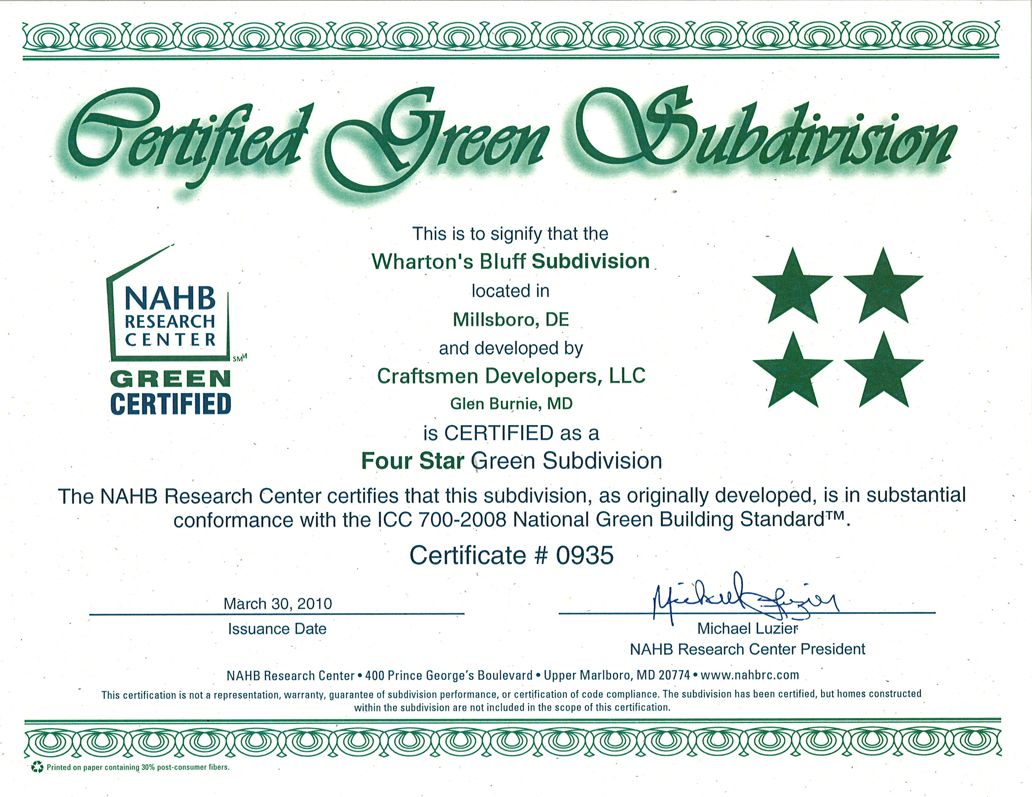green certification